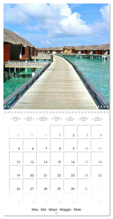 Maldives - Sun, water and beach (CALVENDO Monthly Calendar 2025)