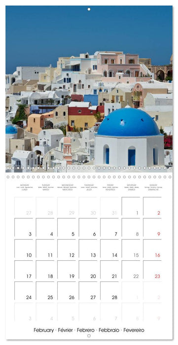 Santorini Pearl of the Greek Isles (CALVENDO Monthly Calendar 2025)