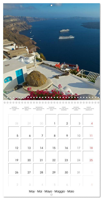 Santorini Pearl of the Greek Isles (CALVENDO Monthly Calendar 2025)