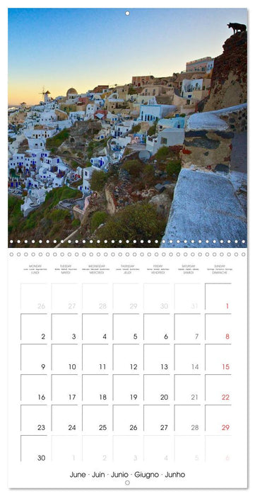 Santorini Pearl of the Greek Isles (CALVENDO Monthly Calendar 2025)