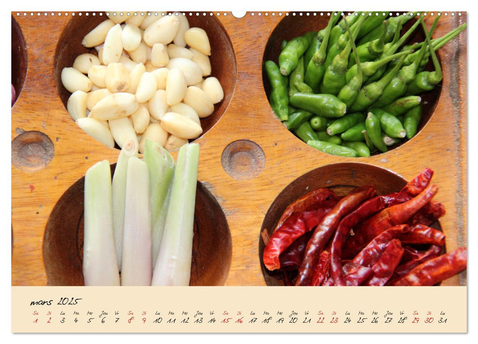 La cuisine Thaï (CALVENDO Calendrier supérieur 2025)