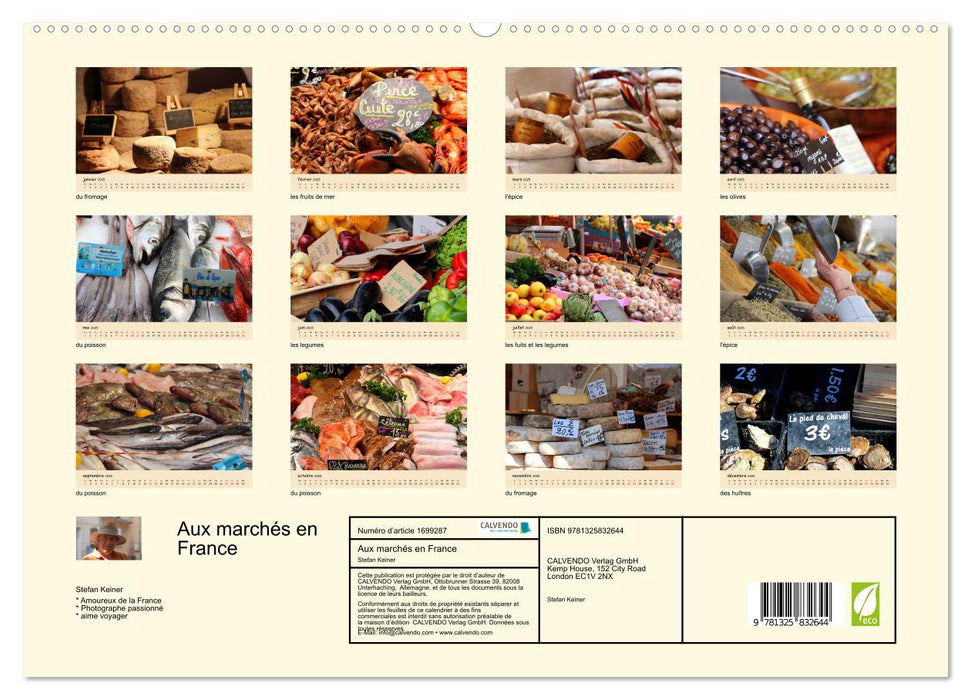 Aux marchés en France (CALVENDO Calendrier supérieur 2025)