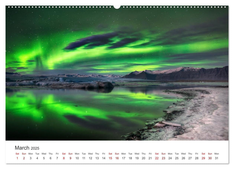 Iceland Aurora - Night Photography by Tony Prower (CALVENDO Monthly Calendar 2025)