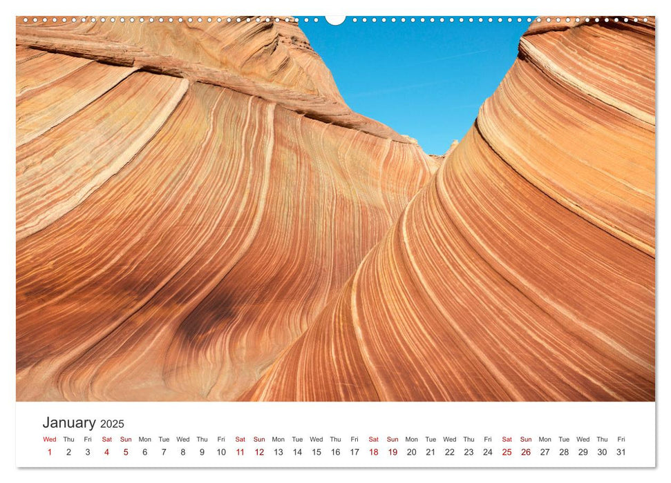 Paria Canyon The Wave (CALVENDO Monthly Calendar 2025)