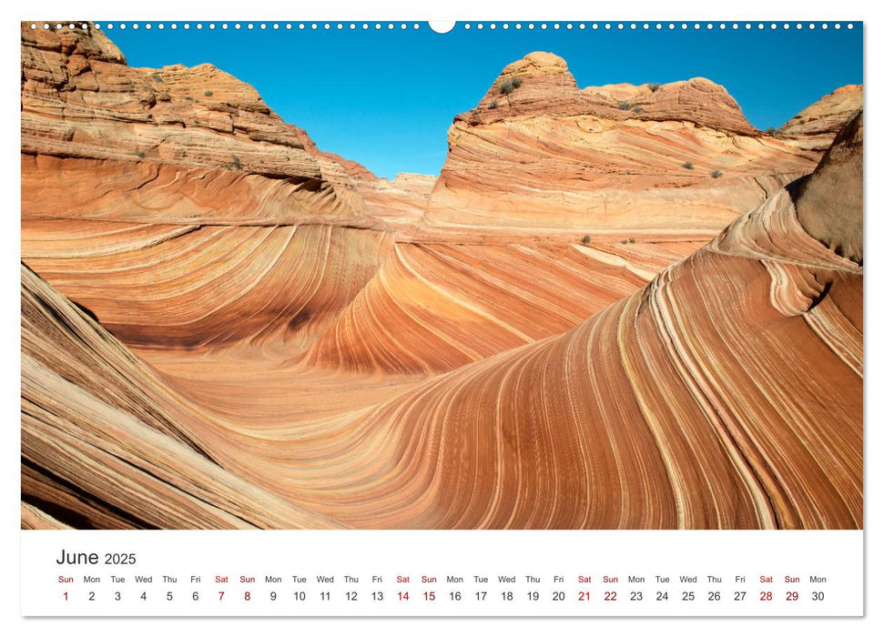 Paria Canyon The Wave (CALVENDO Monthly Calendar 2025)