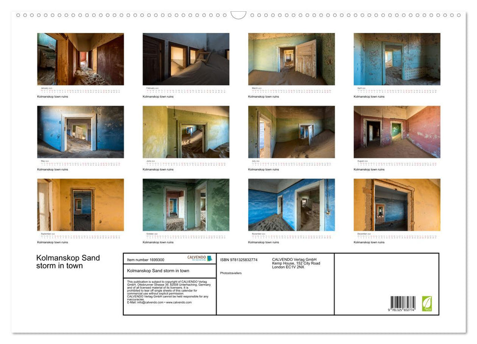 Kolmanskop Sand storm in town (CALVENDO Monthly Calendar 2025)