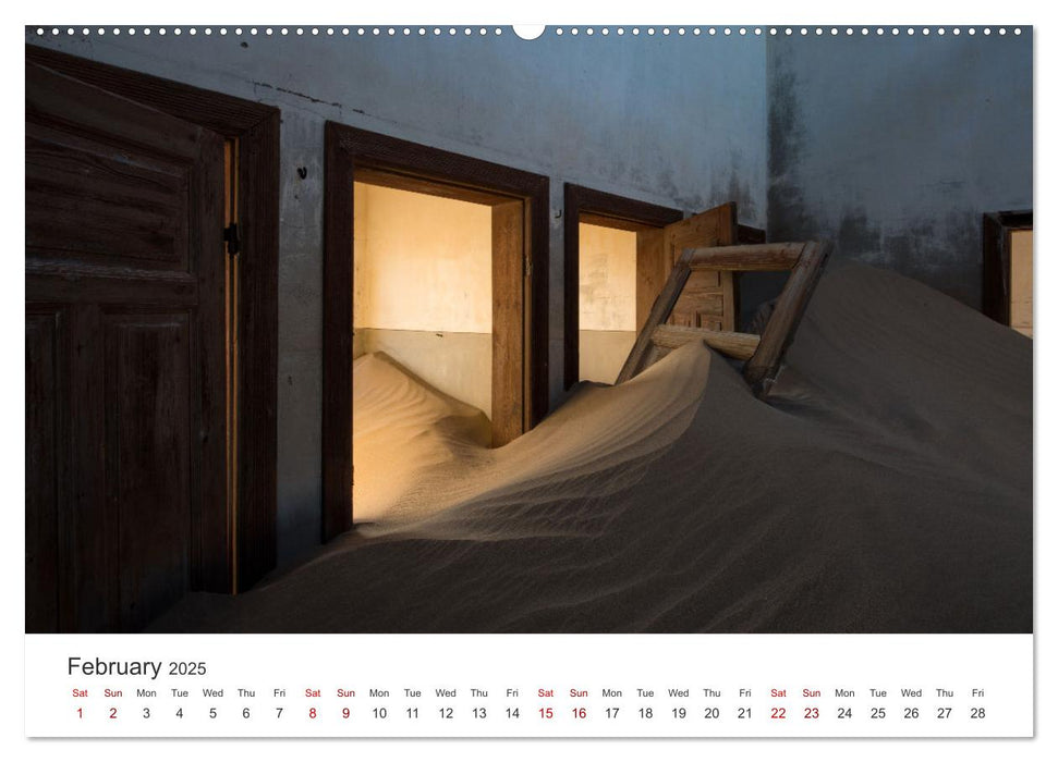 Kolmanskop Sand storm in town (CALVENDO Monthly Calendar 2025)