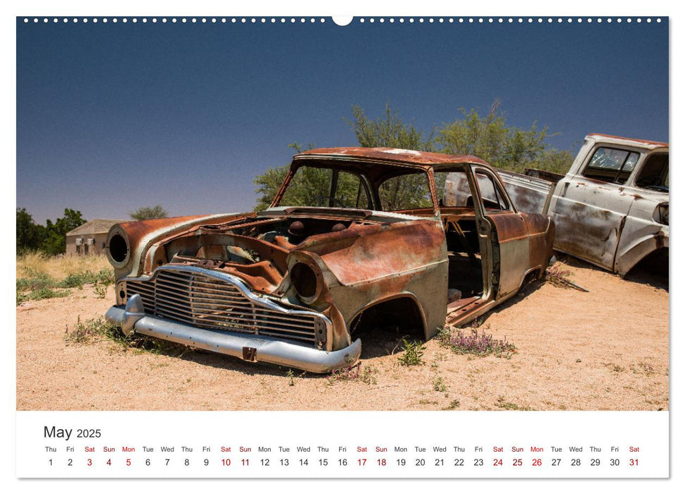 Old cars in Solitaire Namibia (CALVENDO Monthly Calendar 2025)