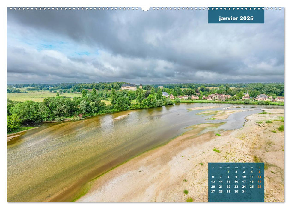 Le Berry secret, le Cher vu du ciel (CALVENDO Calendrier mensuel 2025)