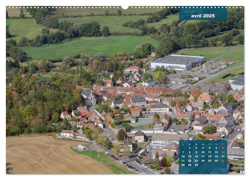 Le Berry secret, le Cher vu du ciel (CALVENDO Calendrier mensuel 2025)