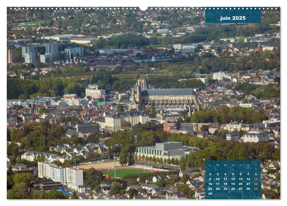 Le Berry secret, le Cher vu du ciel (CALVENDO Calendrier mensuel 2025)