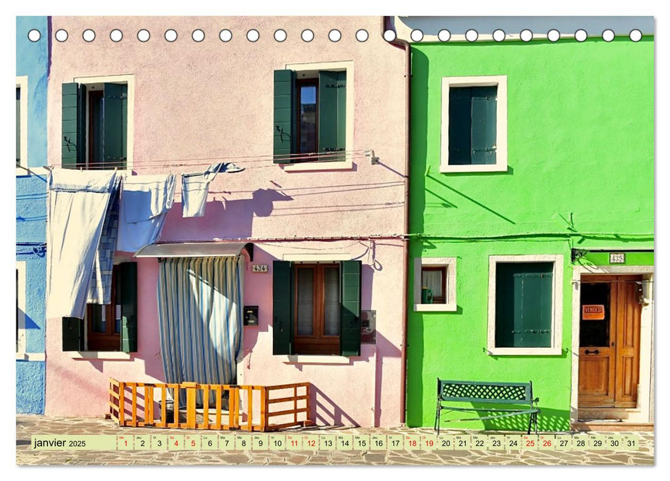 Le linge de Burano (CALVENDO Calendrier mensuel 2025)