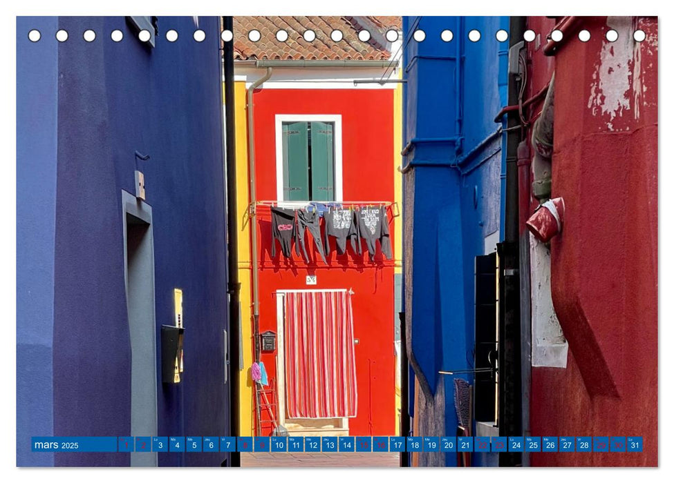 Le linge de Burano (CALVENDO Calendrier mensuel 2025)