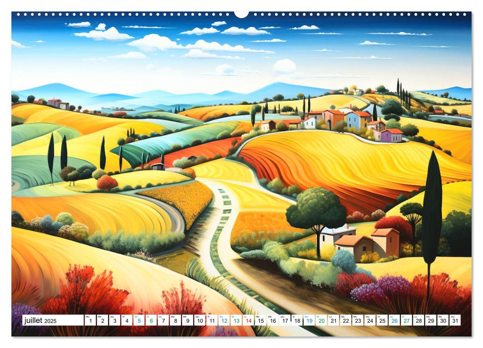 Paysages colorés (CALVENDO Calendrier supérieur 2025)