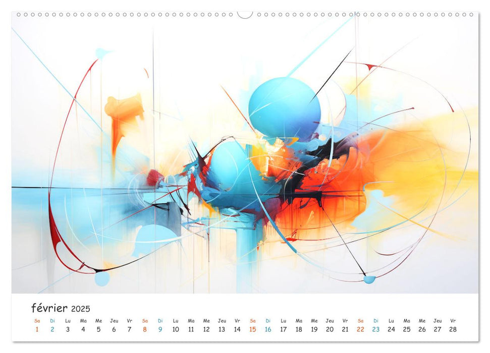 L'art abstrait en mouvement (CALVENDO Calendrier supérieur 2025)