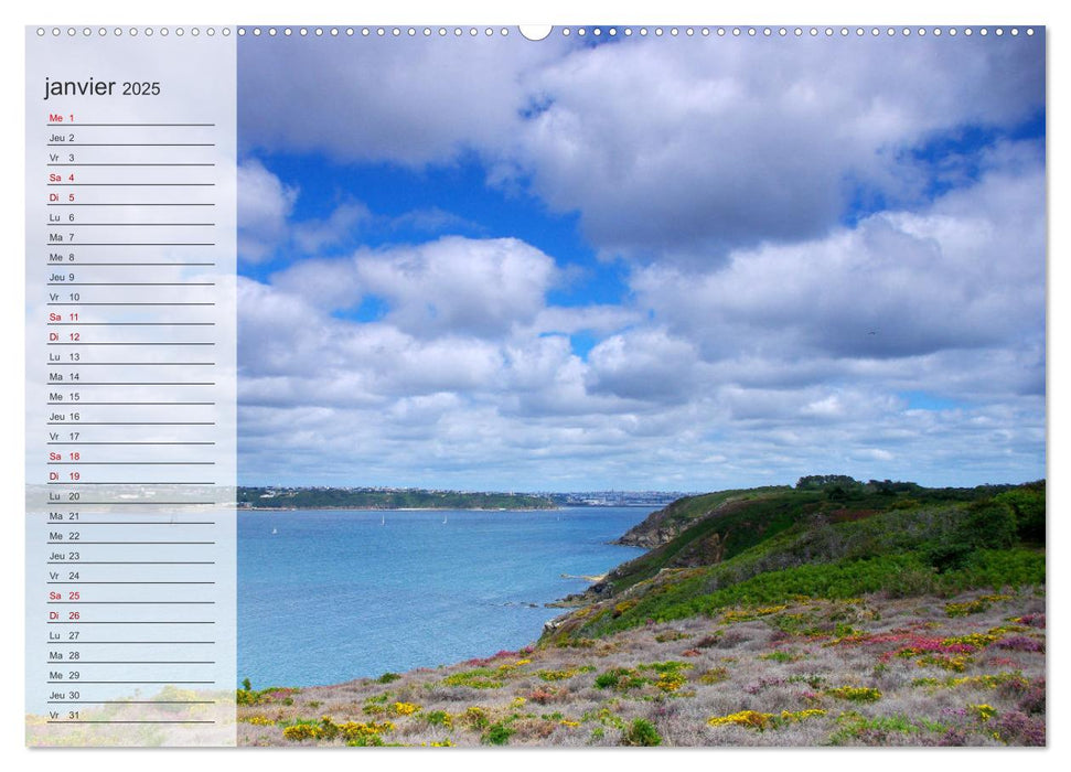 Bretagne La presqu'île de Crozon (CALVENDO Calendrier mensuel 2025)