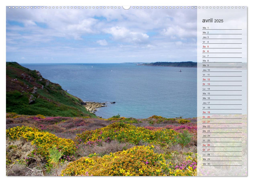 Bretagne La presqu'île de Crozon (CALVENDO Calendrier mensuel 2025)