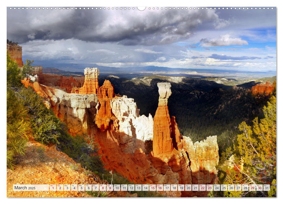 Bryce Canyon, Sunrise and Sunset points (CALVENDO Monthly Calendar 2025)