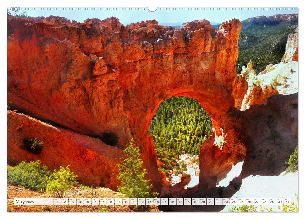 Bryce Canyon, Sunrise and Sunset points (CALVENDO Monthly Calendar 2025)