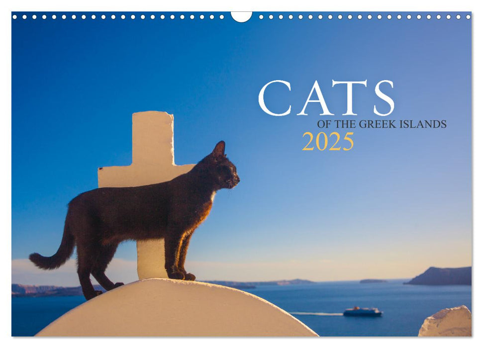 Cats of the Greek Islands (CALVENDO Monthly Calendar 2025)