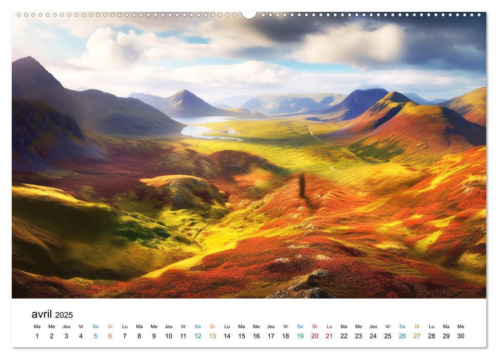 Paysages rêvés (CALVENDO Calendrier mensuel 2025)