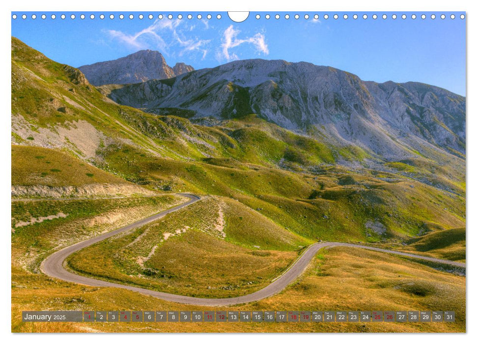 Abruzzo - The wild heart of Italy. (CALVENDO Monthly Calendar 2025)