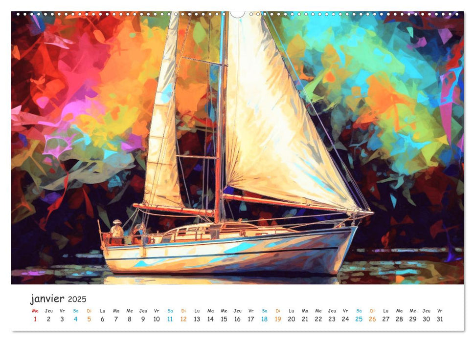 Voiles au gré du temps (CALVENDO Calendrier supérieur 2025)