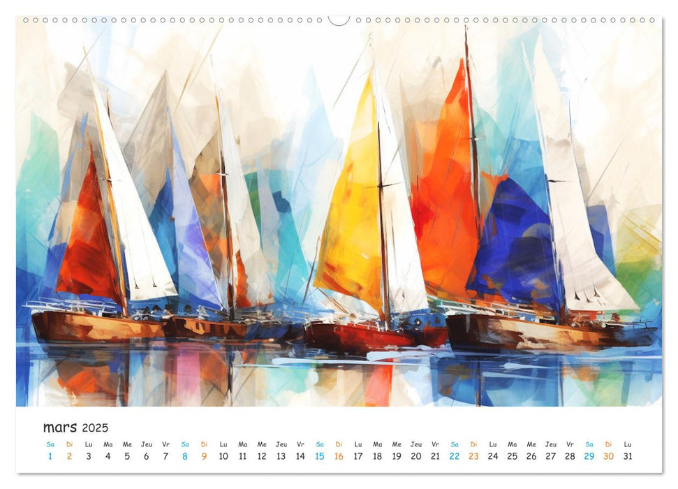 Voiles au gré du temps (CALVENDO Calendrier supérieur 2025)