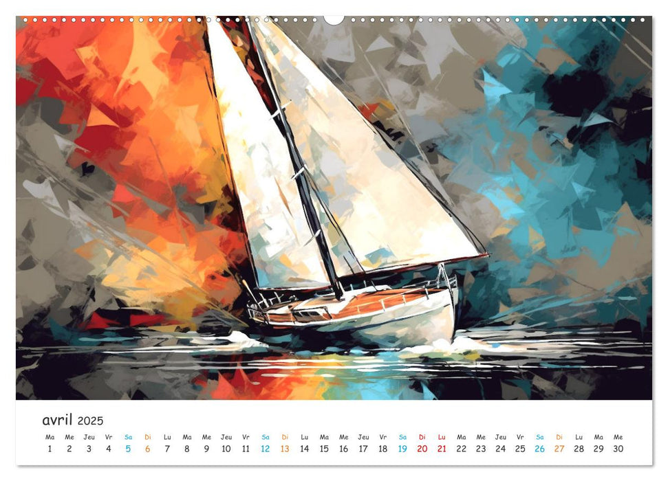 Voiles au gré du temps (CALVENDO Calendrier supérieur 2025)