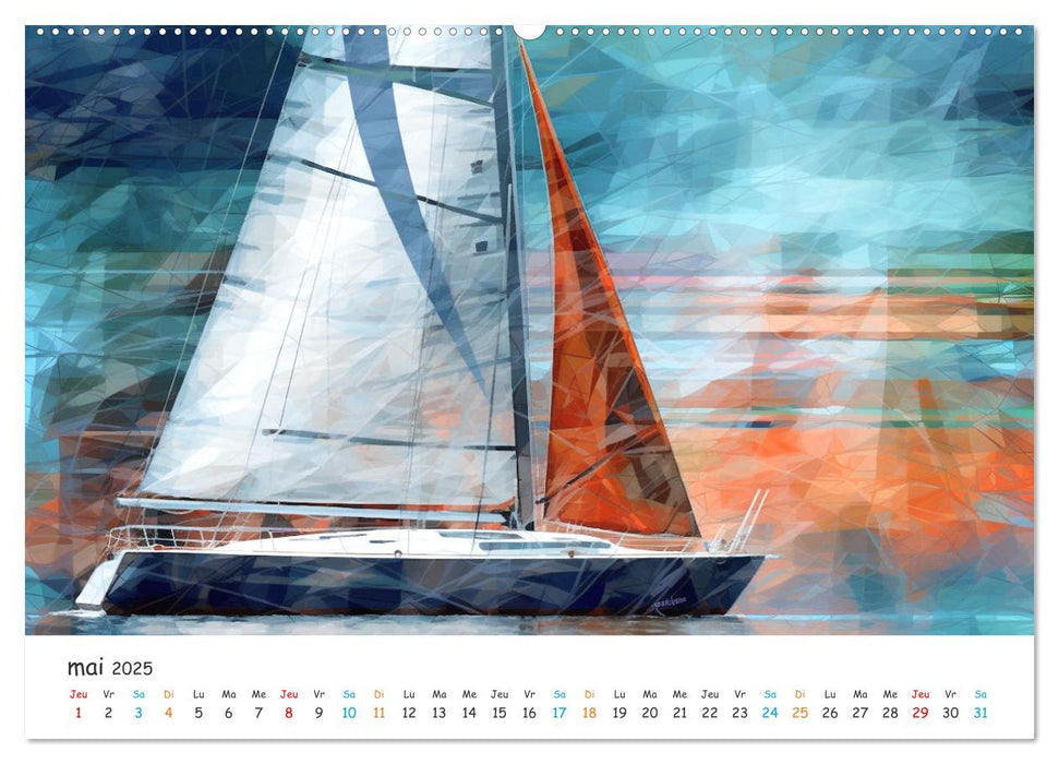 Voiles au gré du temps (CALVENDO Calendrier supérieur 2025)