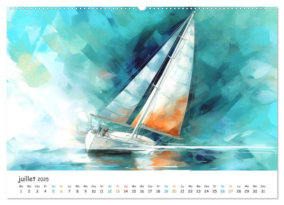 Voiles au gré du temps (CALVENDO Calendrier supérieur 2025)