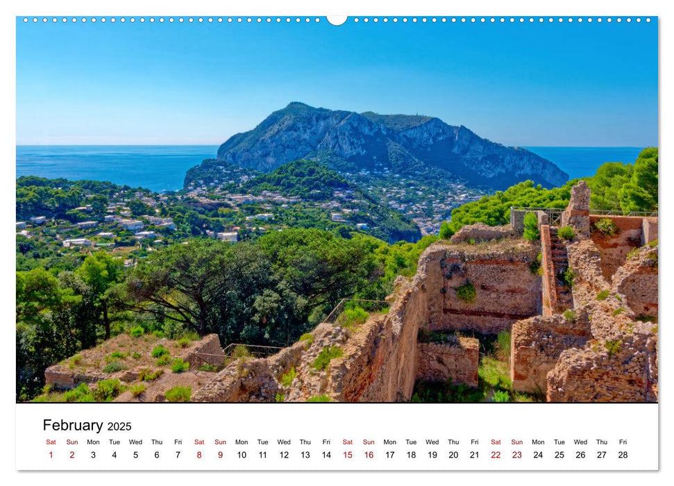 Gulf of Naples - Highlights (CALVENDO Monthly Calendar 2025)