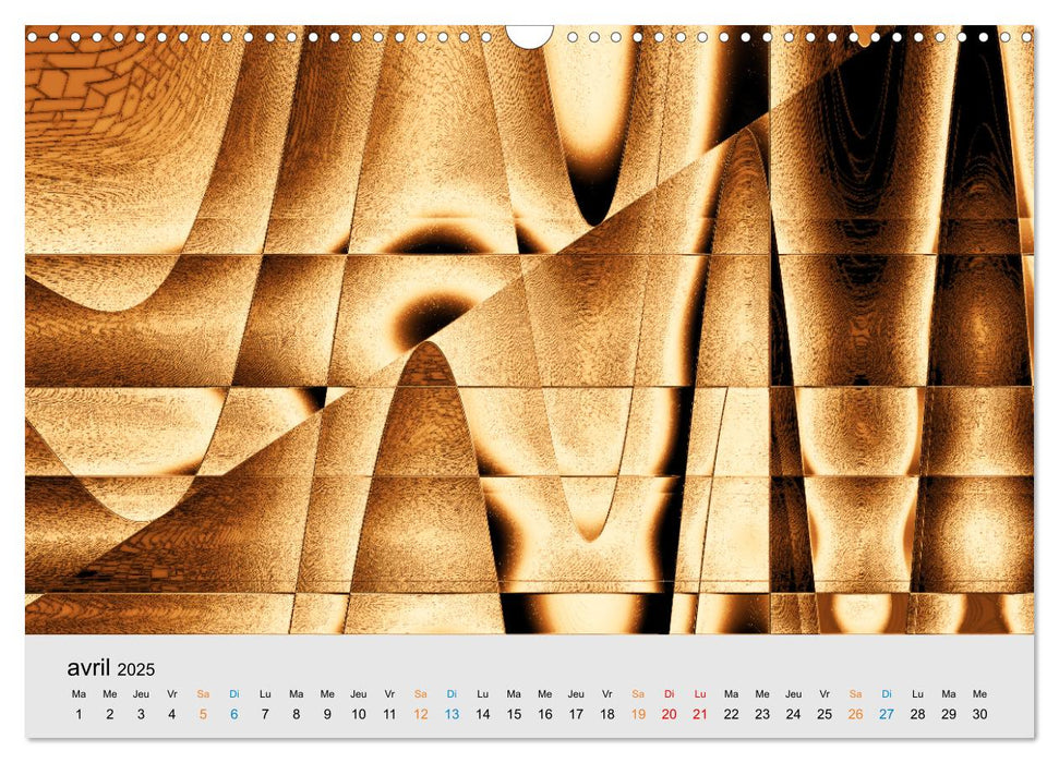 Couleurs et abstraction (CALVENDO Calendrier mensuel 2025)