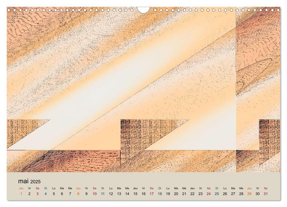 Art nuances de brun (CALVENDO Calendrier mensuel 2025)