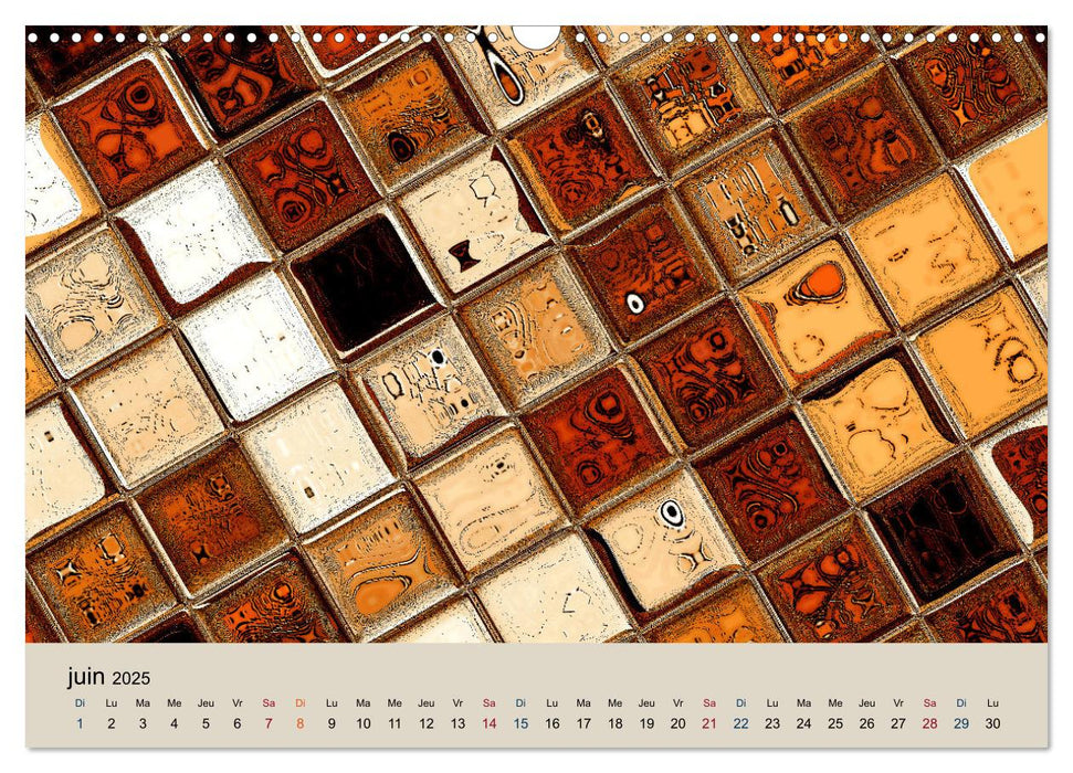 Art nuances de brun (CALVENDO Calendrier mensuel 2025)