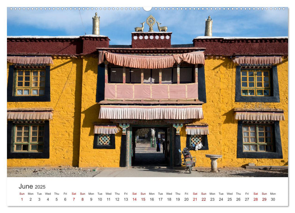 Tibet Monastery and landscapes (CALVENDO Monthly Calendar 2025)