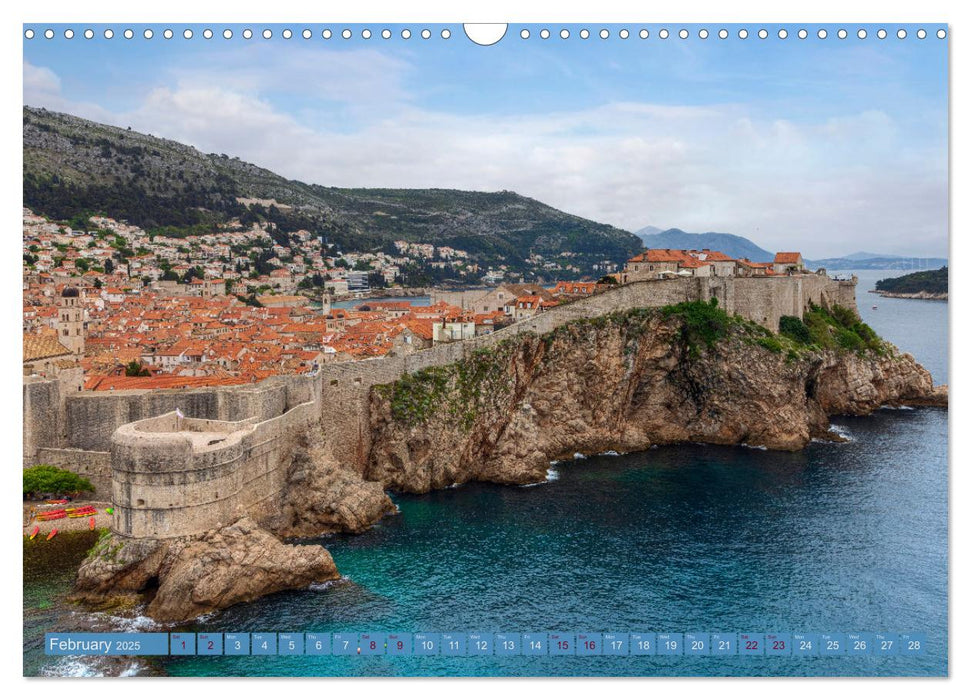 Dubrovnik - Croatia The beauty of the Dalmatian coast (CALVENDO Monthly Calendar 2025)