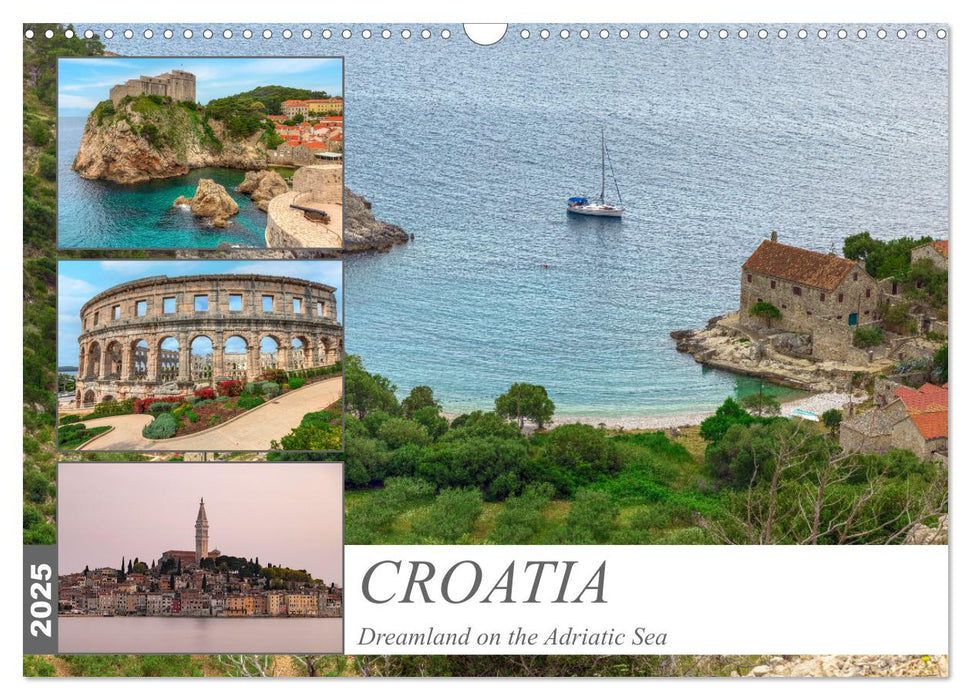 Croatia Dreamland on the Adriatic Sea (CALVENDO Monthly Calendar 2025)