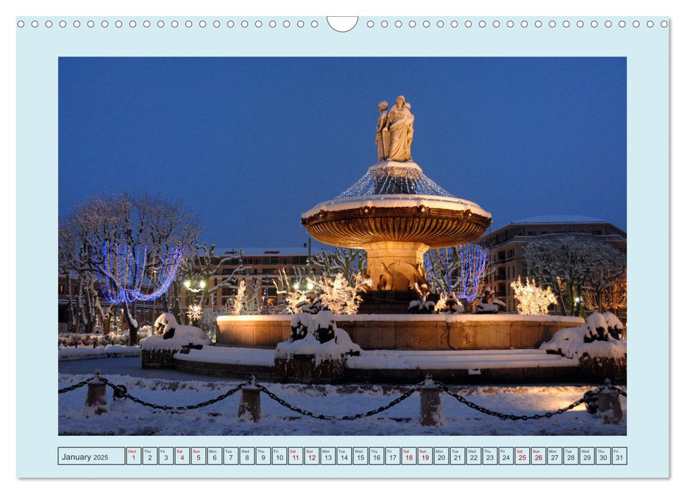 Fountains of Provence (CALVENDO Monthly Calendar 2025)