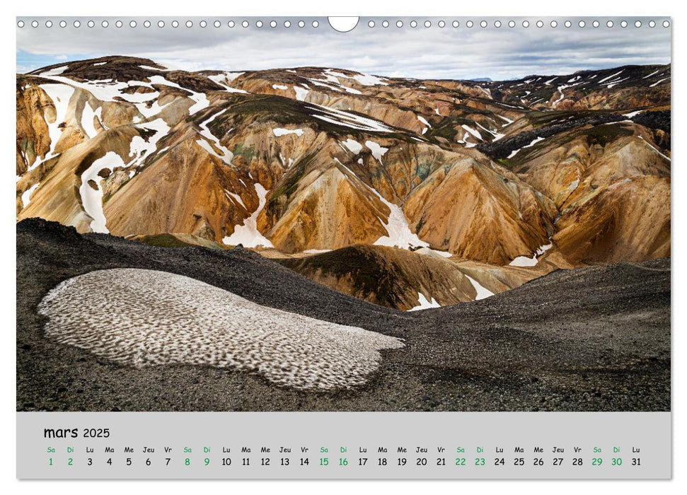 Surprenante Islande (CALVENDO Calendrier mensuel 2025)