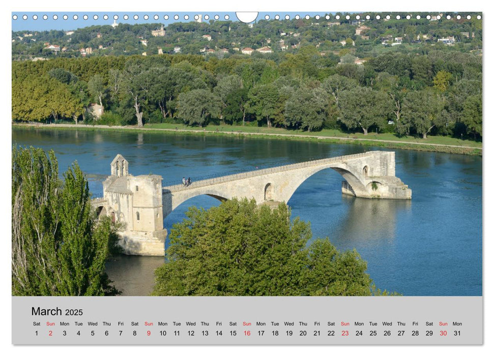 Historic Bridges of Provence (CALVENDO Monthly Calendar 2025)