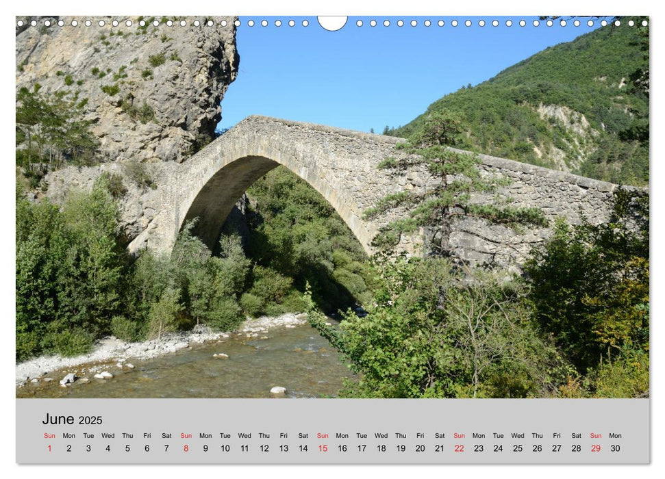 Historic Bridges of Provence (CALVENDO Monthly Calendar 2025)