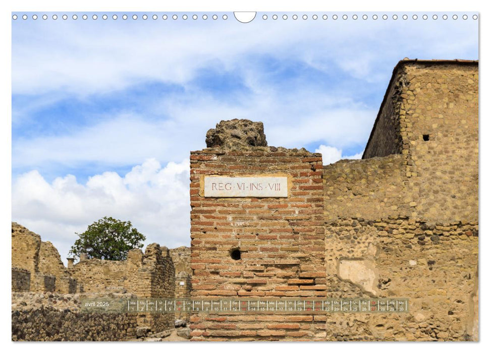 Pompéi. Au cœur des ruines (CALVENDO Calendrier mensuel 2025)