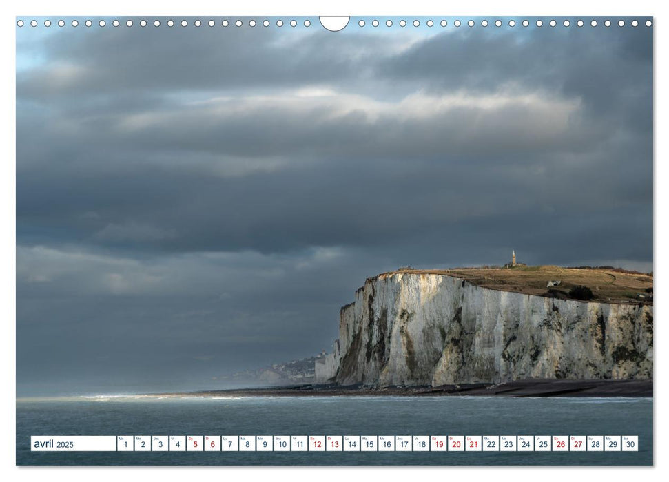 La côte picarde Le long des falaises (CALVENDO Calendrier mensuel 2025)