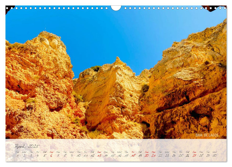 ALGARVE PORTUGAL FANTASTIC AND BEAUTIFUL BAYS (CALVENDO Monthly Calendar 2025)