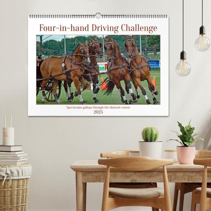 Four-in-hand Driving Challenge (CALVENDO Monthly Calendar 2025)