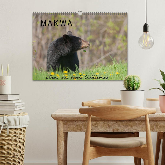 MAKWA L'Ours Des Forêts Québécoises (CALVENDO Calendrier mensuel 2025)