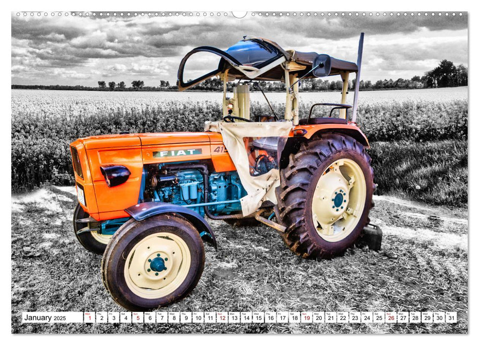 Tractors from past times (CALVENDO Monthly Calendar 2025)