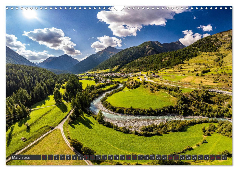 Switzerland - in aerial photos (CALVENDO Monthly Calendar 2025)