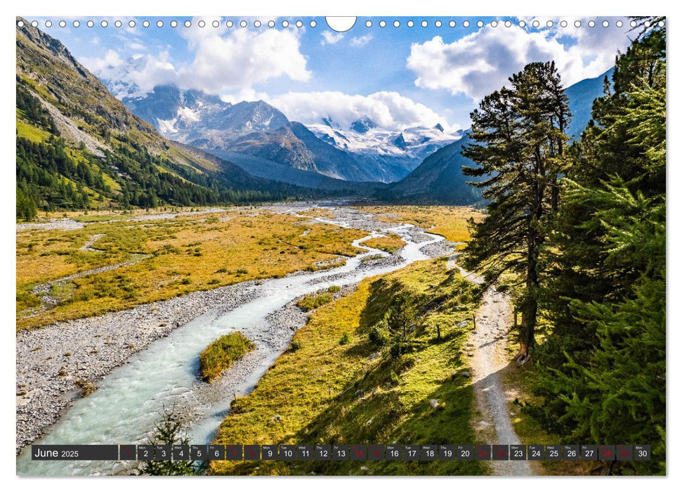 Switzerland - in aerial photos (CALVENDO Monthly Calendar 2025)